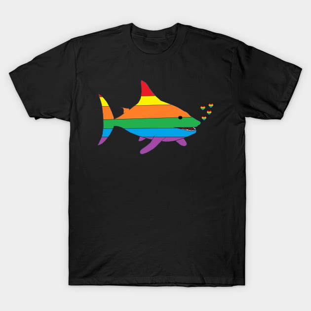 Rainbow Shark T-Shirt by Zenferren